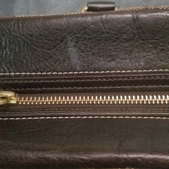 Coach Satchel Brown Leather and Monogram Canvas - Picture 12 of 15